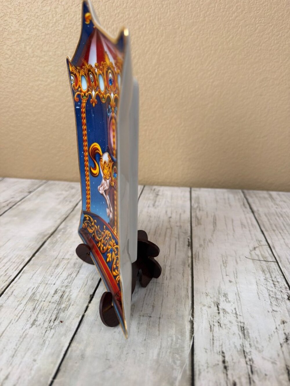 Franklin Mint Peter Scanlan Crystal Carousel Magic Plate Ltd Ed Carnival Horse - Picture 6 of 10